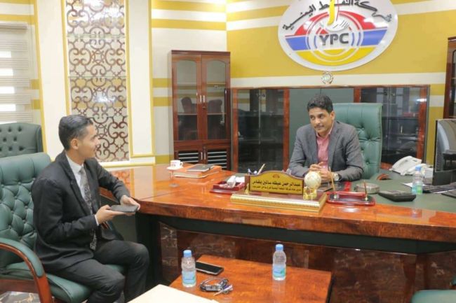 مدير شركة النفط اليمنية في ساحل حضرموت يلتقي نائب رئيس برلمان الشباب